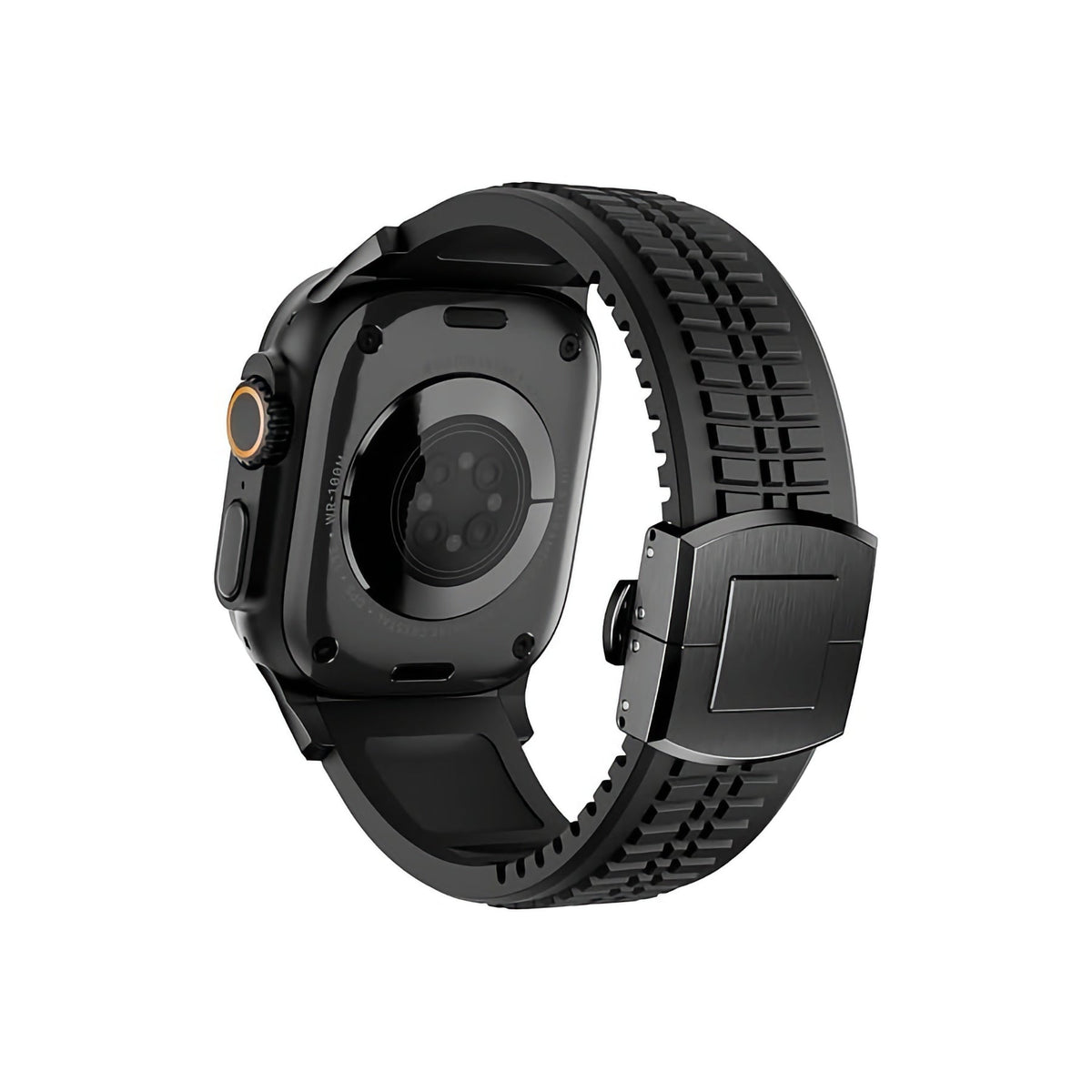 Apple Watch / Ultra Uyumlu AquaLink Kordon Monolith Siyah Toka bikordon