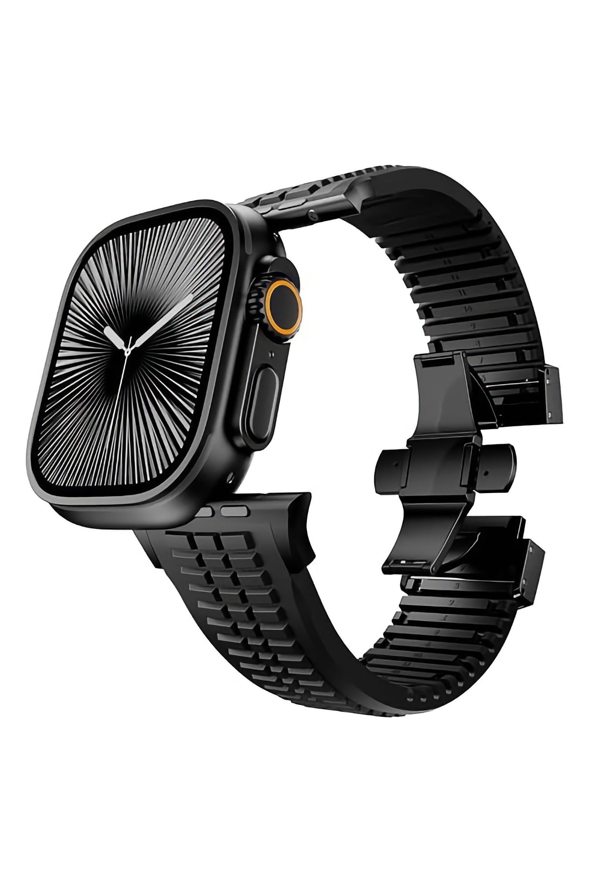 Apple Watch / Ultra Uyumlu AquaLink Kordon Monolith Siyah Toka bikordon