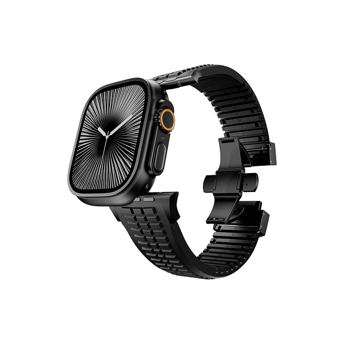 Apple Watch / Ultra Uyumlu AquaLink Kordon Monolith Siyah Toka bikordon
