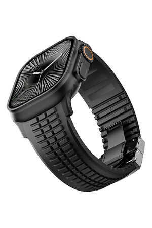 Apple Watch / Ultra Uyumlu AquaLink Kordon Monolith Siyah Toka bikordon