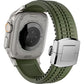 Apple Watch / Ultra Uyumlu AquaLink Kordon Vanguard Gümüş Toka bikordon