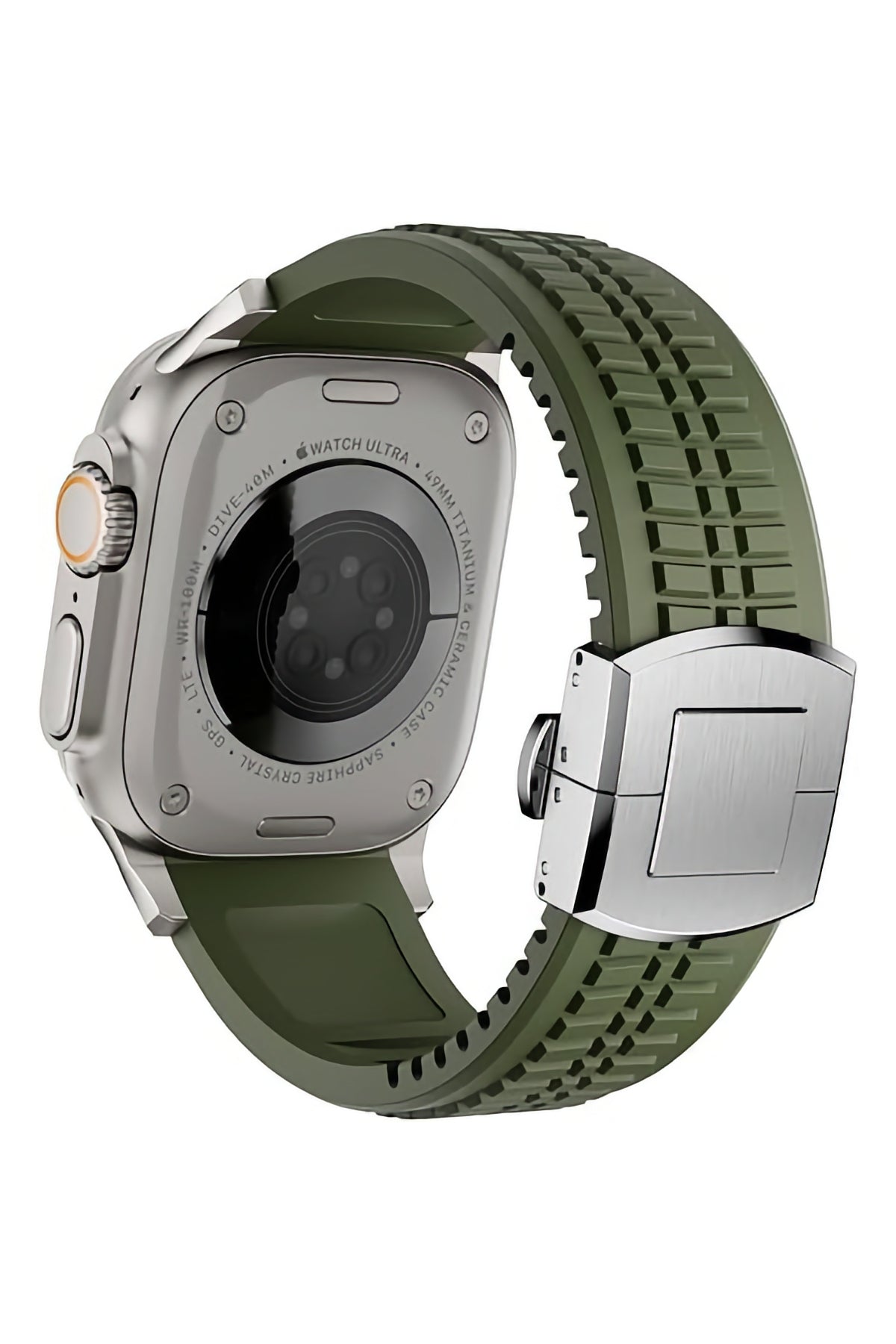 Apple Watch / Ultra Uyumlu AquaLink Kordon Vanguard Gümüş Toka bikordon