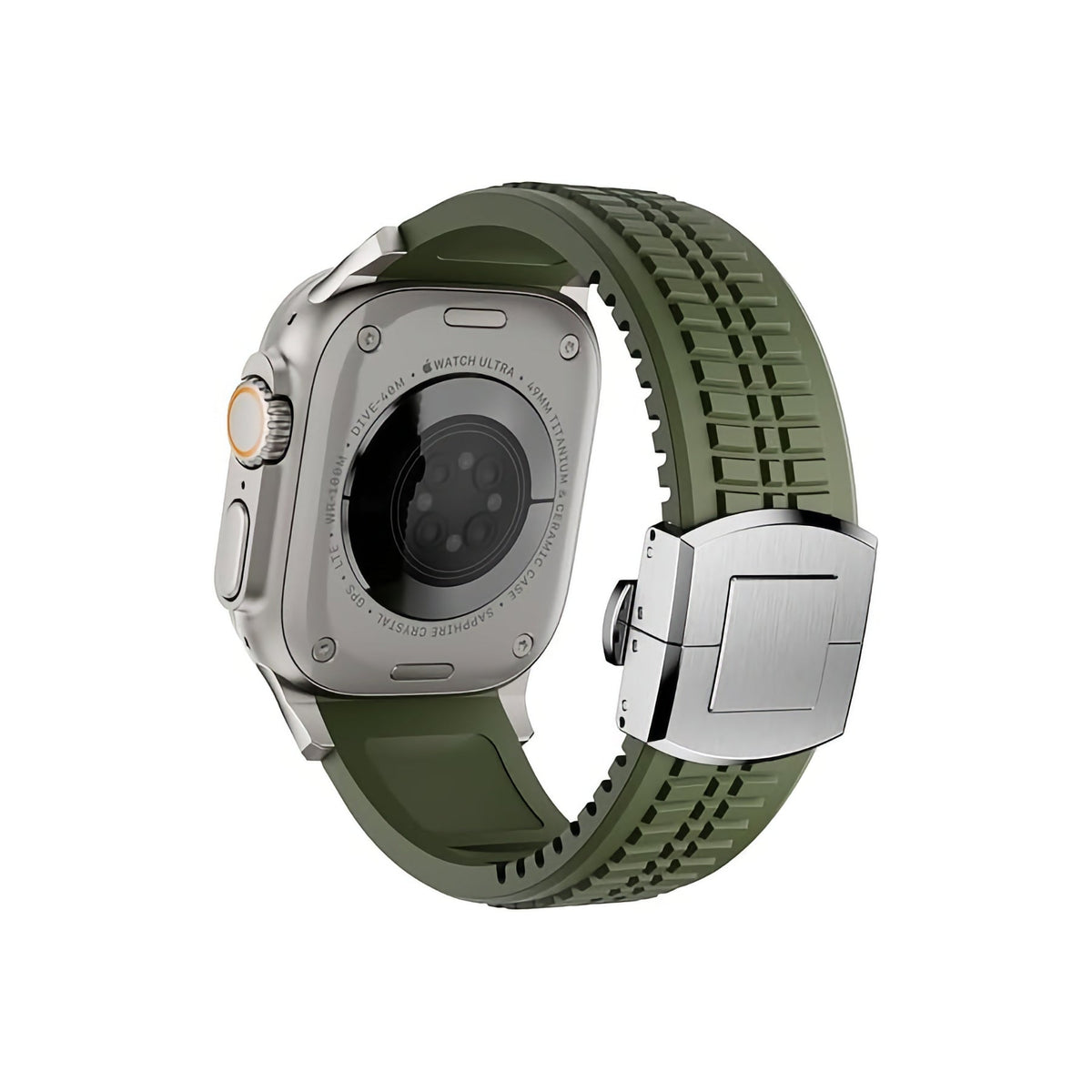 Apple Watch / Ultra Uyumlu AquaLink Kordon Vanguard Gümüş Toka bikordon