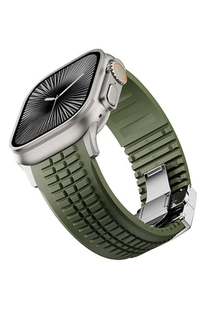 Apple Watch / Ultra Uyumlu AquaLink Kordon Vanguard Gümüş Toka bikordon