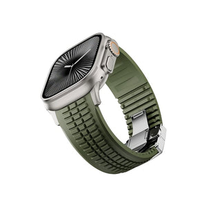Apple Watch / Ultra Uyumlu AquaLink Kordon Vanguard Gümüş Toka bikordon