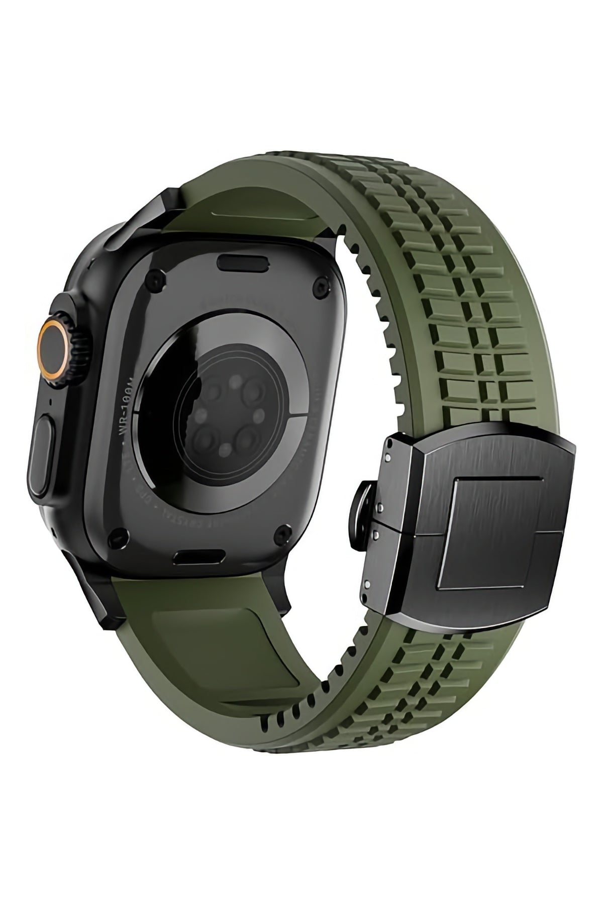 Apple Watch / Ultra Uyumlu AquaLink Kordon Vanguard Siyah Toka bikordon