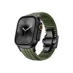 Apple Watch / Ultra Uyumlu AquaLink Kordon Vanguard Siyah Toka bikordon