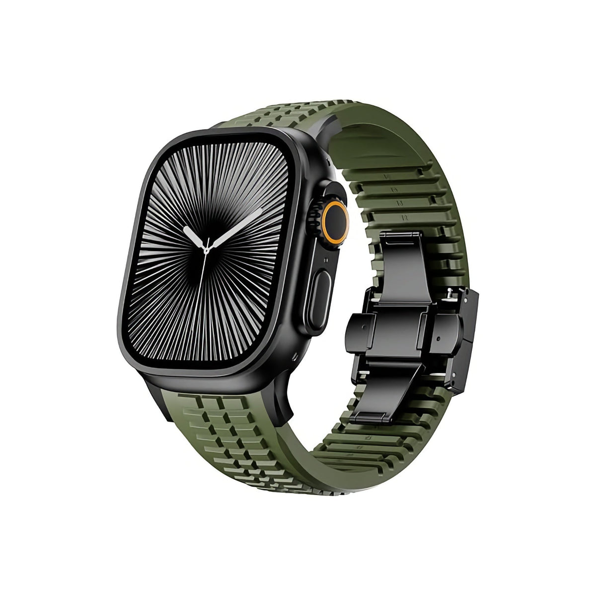 Apple Watch / Ultra Uyumlu AquaLink Kordon Vanguard Siyah Toka bikordon