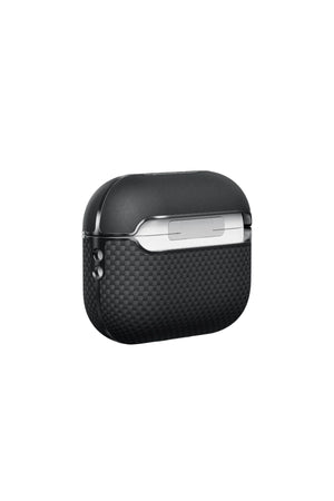 Aramid Fiber MagSafe Uyumlu AirPods Pro 3 Kılıf Black-Gray Twill Pitaka