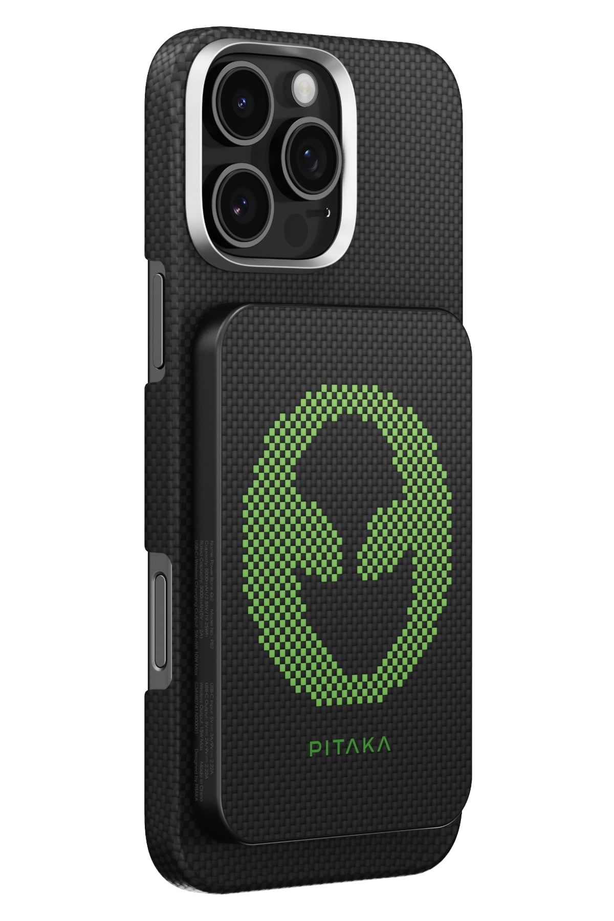 Pitaka Aramid Fiber Qi2 Magsafe uyumlu Manyetik Powerbank Alien Pitaka