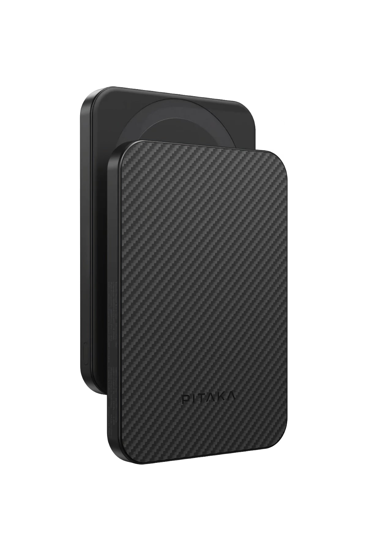 Pitaka Aramid Fiber Qi2 Magsafe uyumlu Manyetik Powerbank Siyah-Gri Pitaka