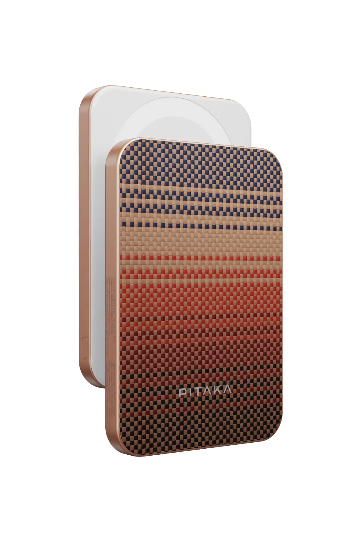 Pitaka Aramid Fiber Qi2 Magsafe uyumlu Manyetik Powerbank Sunset Pitaka
