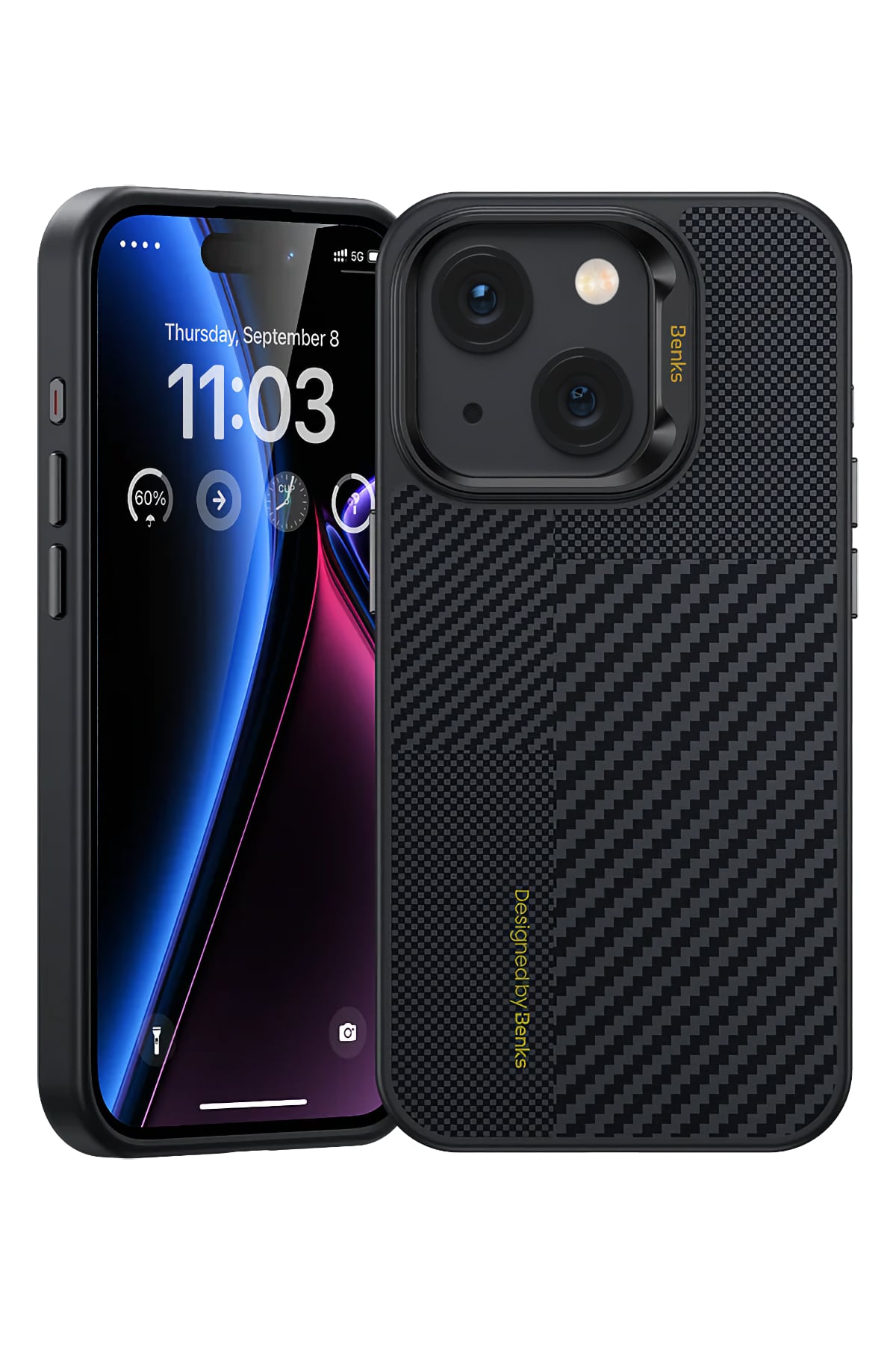 Benks Montage Hybrid Armor Pro Kevlar iPhone 15 Magsafe Uyumlu Kevlar Kılıf  Benks