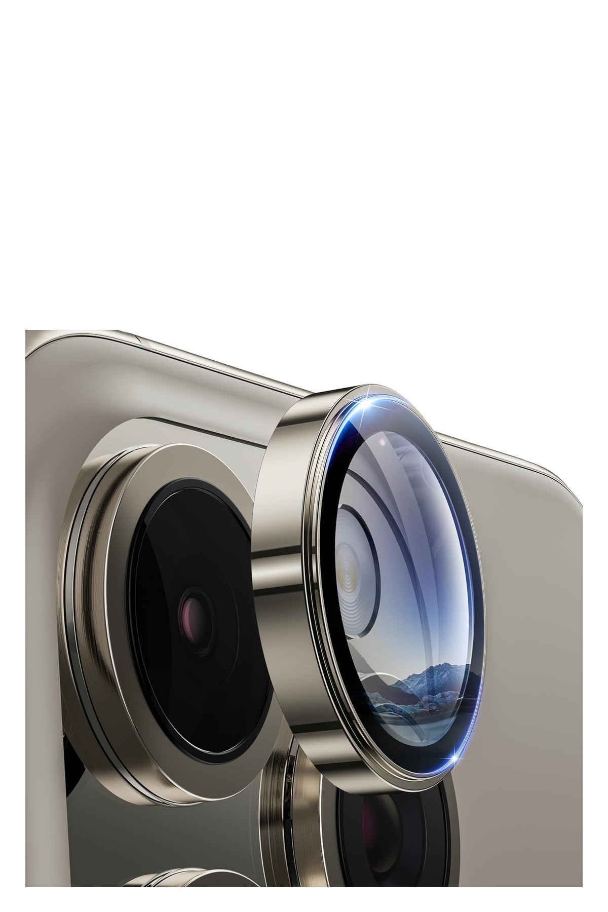Bikordon Safir iPhone 15 Serisi için Lens Koruyucu iPhone 15 Pro Max bikordon