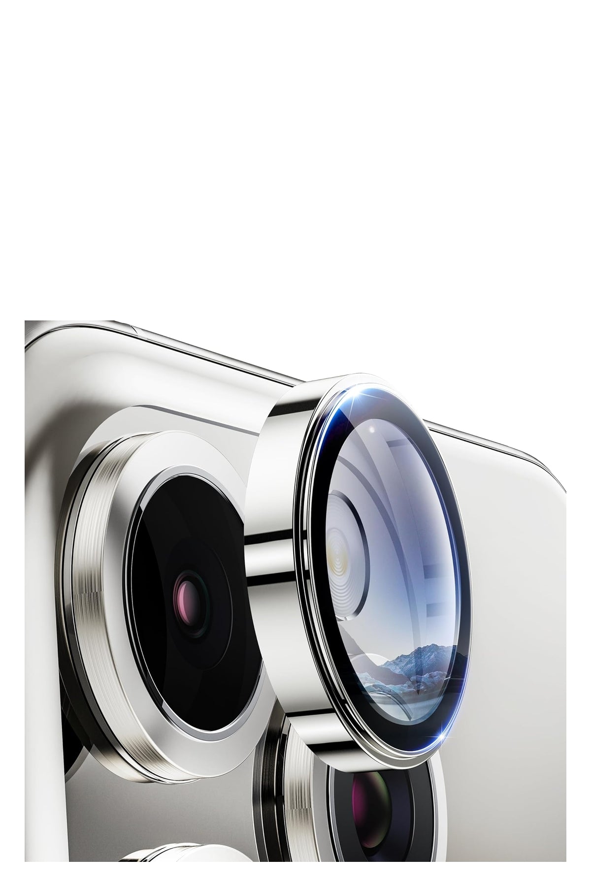 Bikordon Safir iPhone 15 Serisi için Lens Koruyucu iPhone 15 Pro Max bikordon