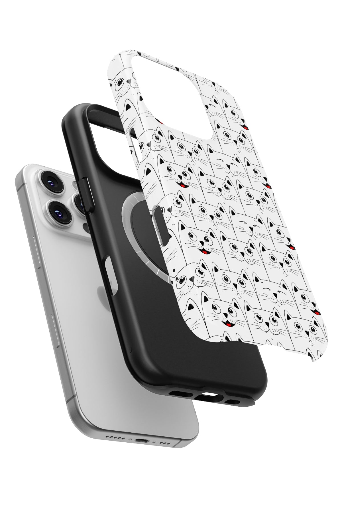 DuoShield iPhone 16 Pro Max Kılıf - Cats | Magsafe Uyumlu Bikordon
