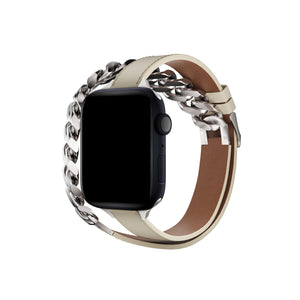 Apple Watch Uyumlu Double Tour Deri Kordon Auro  bikordon