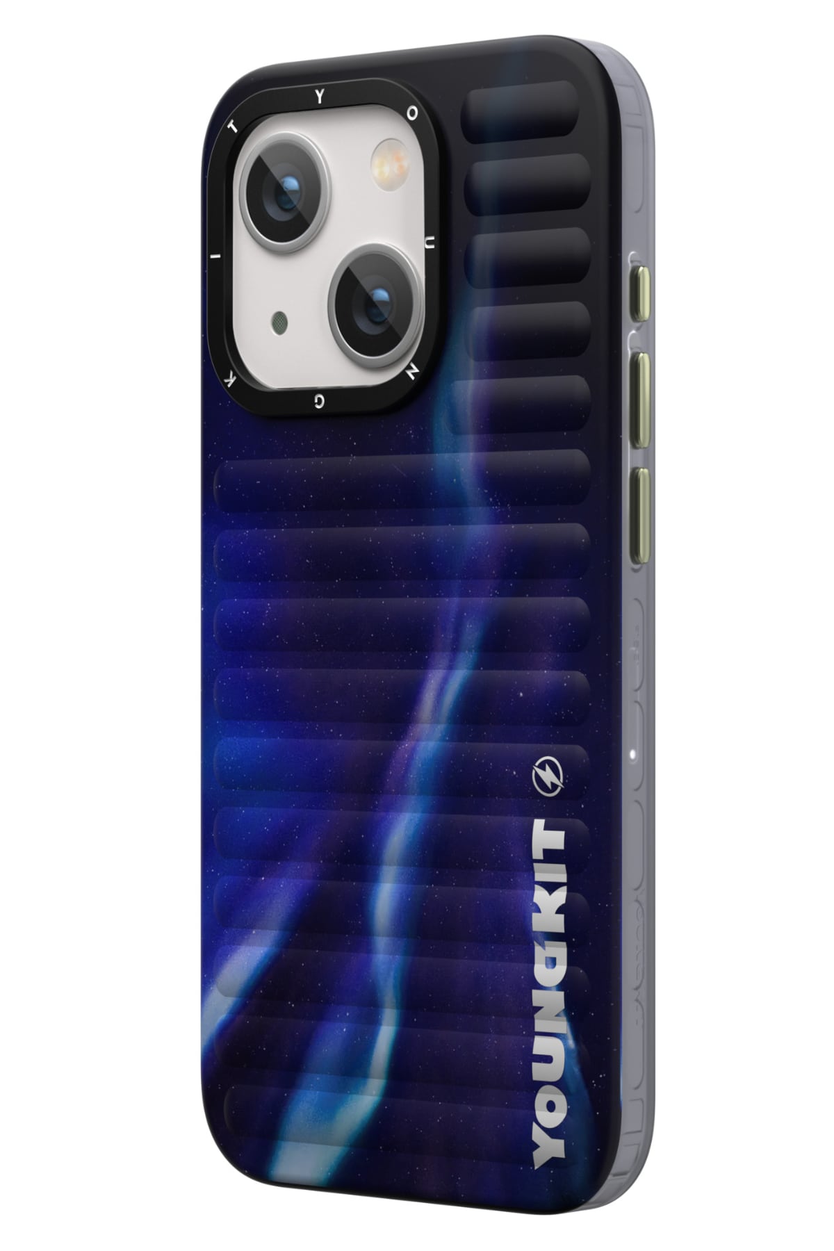 Youngkit Aurora iPhone 15 Uyumlu Kılıf Mavi  Youngkit