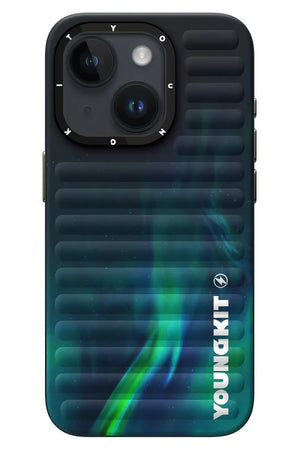 Youngkit Aurora iPhone 15 Uyumlu Kılıf Yeşil