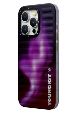 Youngkit Aurora iPhone 15 Pro Max Compatible Case Purple 