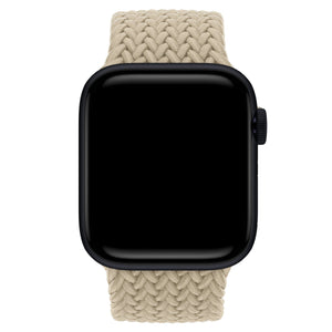 Apple Watch Uyumlu Örgü Loop Kordon Beige  bikordon