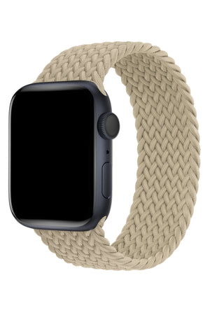 Apple Watch Uyumlu Örgü Loop Kordon Beige  bikordon