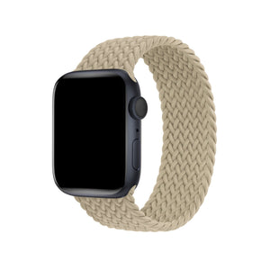 Apple Watch Uyumlu Örgü Loop Kordon Beige  bikordon