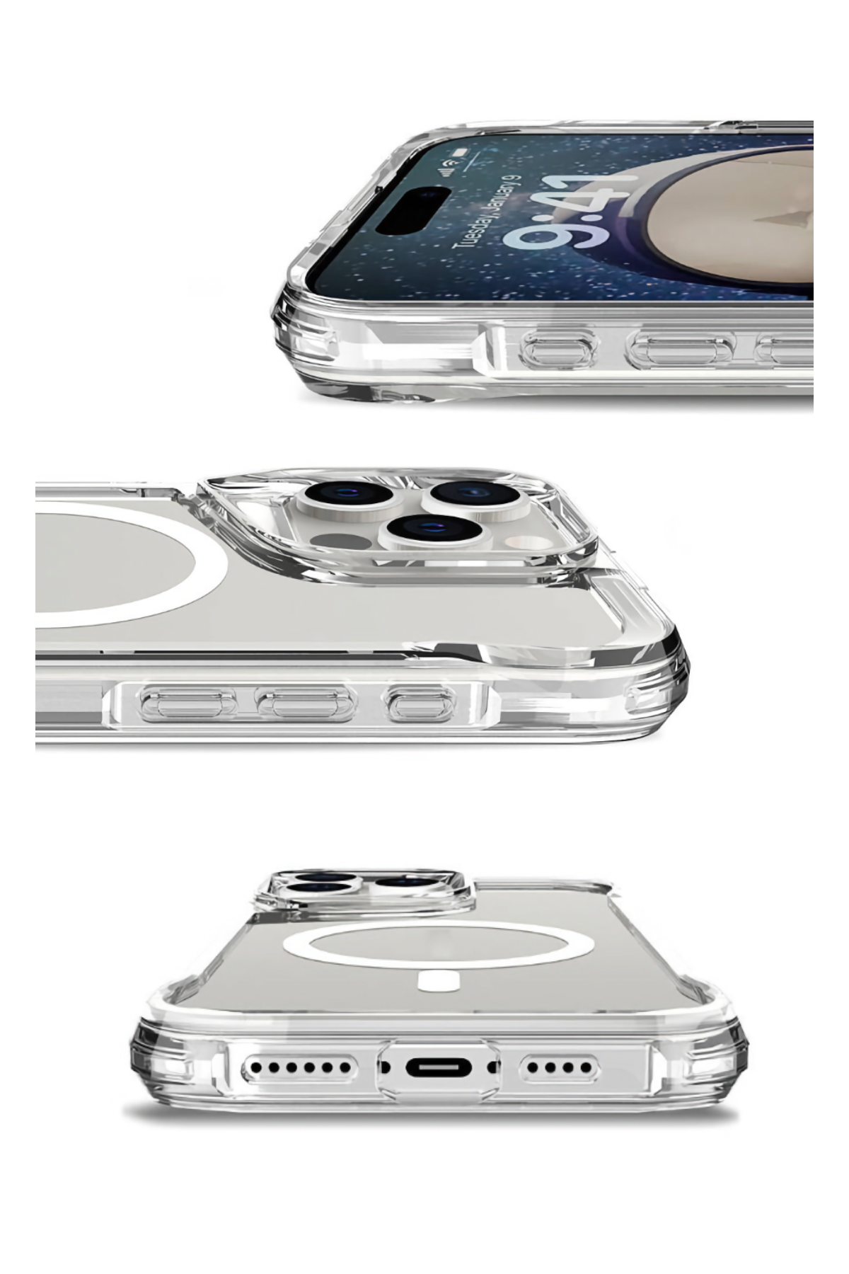 Artoncase Apple iPhone 16 Pro Magsafe Uyumlu Shield Şeffaf Kılıf Artoncase