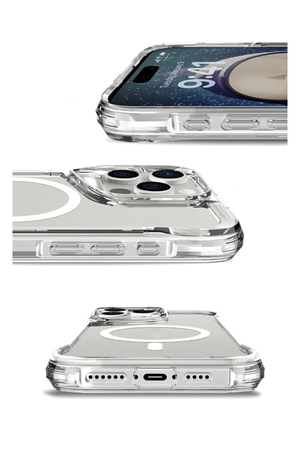 Artoncase Apple iPhone 16 Pro Magsafe Uyumlu Shield Şeffaf Kılıf Artoncase