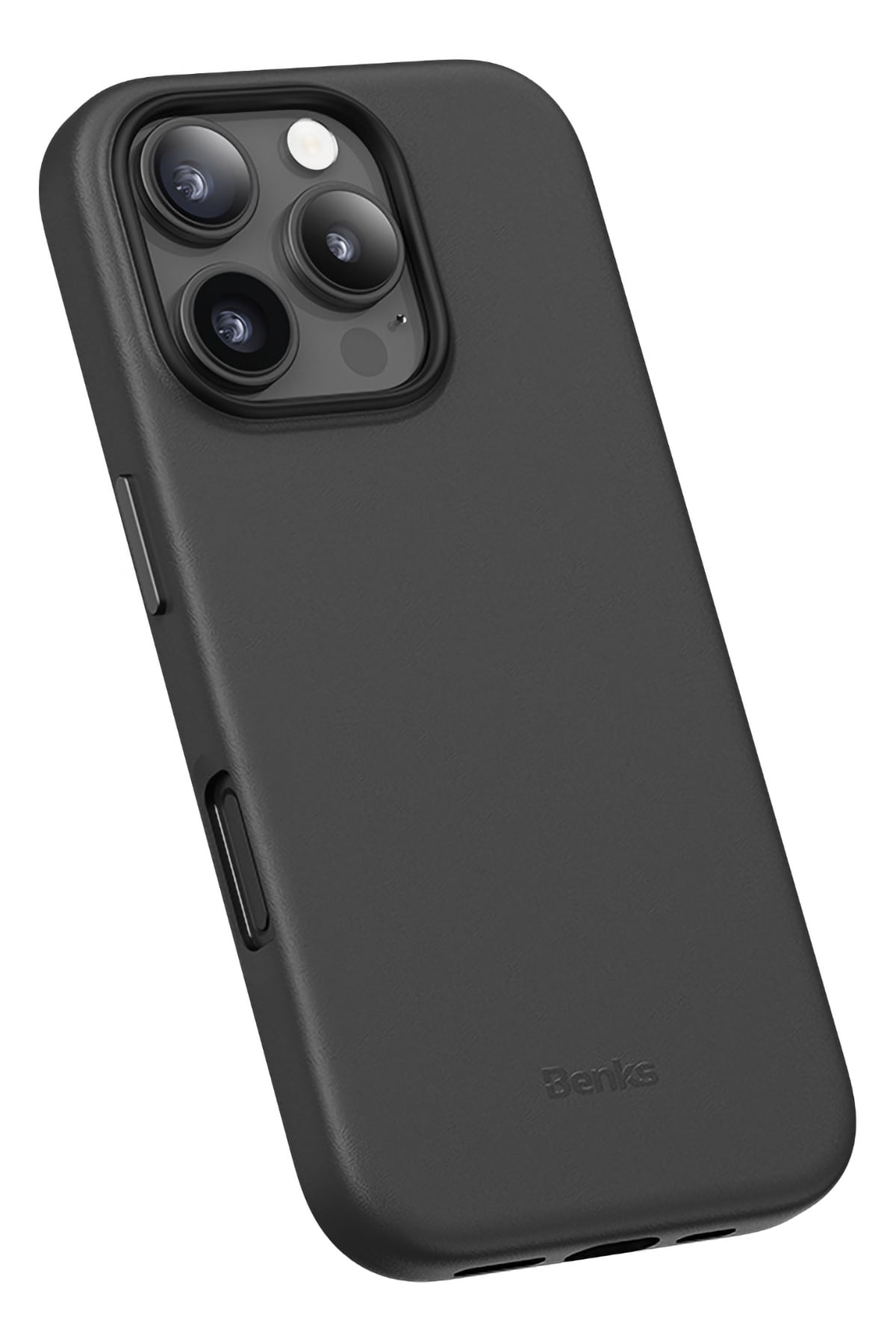 Benks VitaPro iPhone 16 Pro Magsafe uyumlu PU Deri Kılıf Siyah Benks