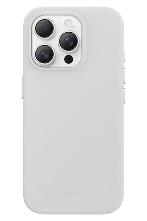 Benks VitaPro iPhone 16 Pro Max Magsafe uyumlu PU Deri Kılıf Beyaz Benks