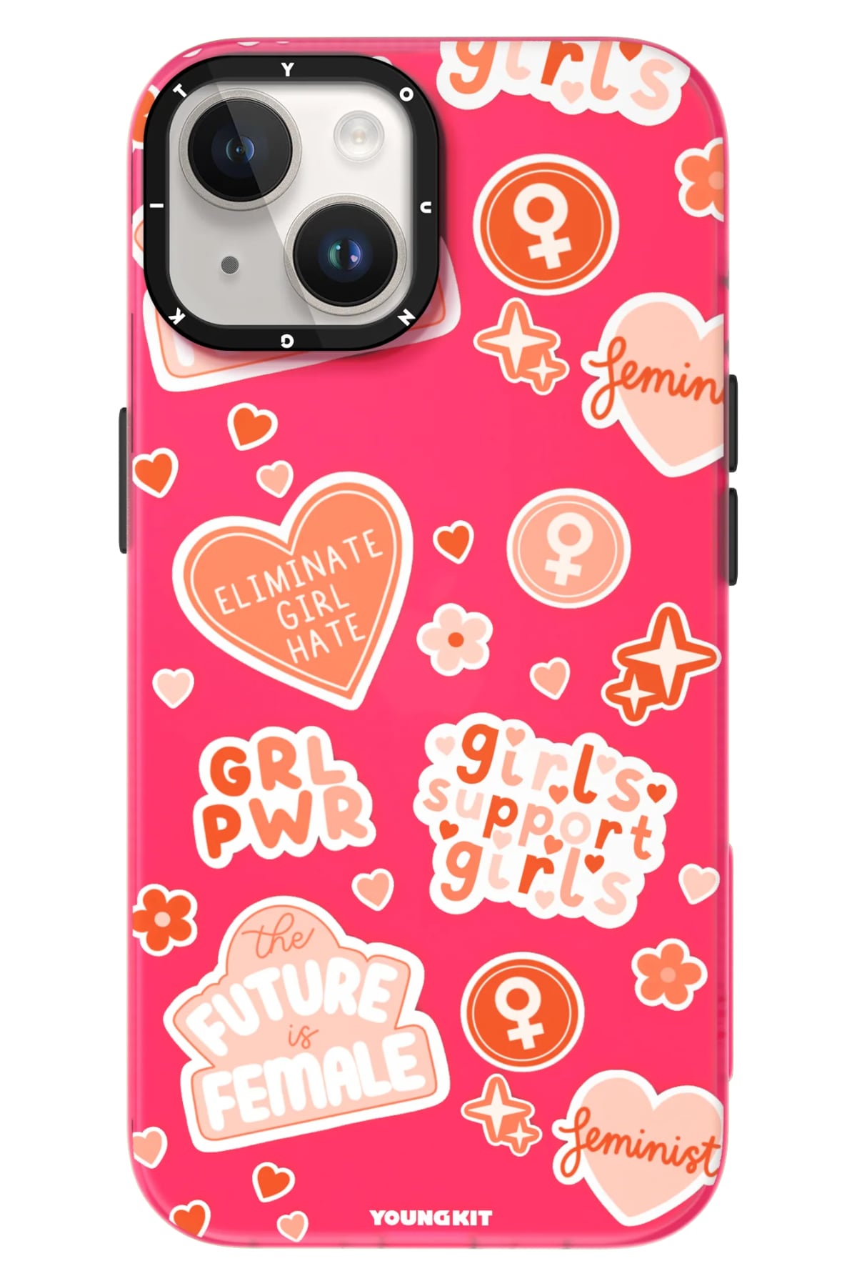 Youngkit Sweet Language Bethany Green Tasarımlı iPhone 13 / 14 uyumlu Kılıf Pembe  Youngkit