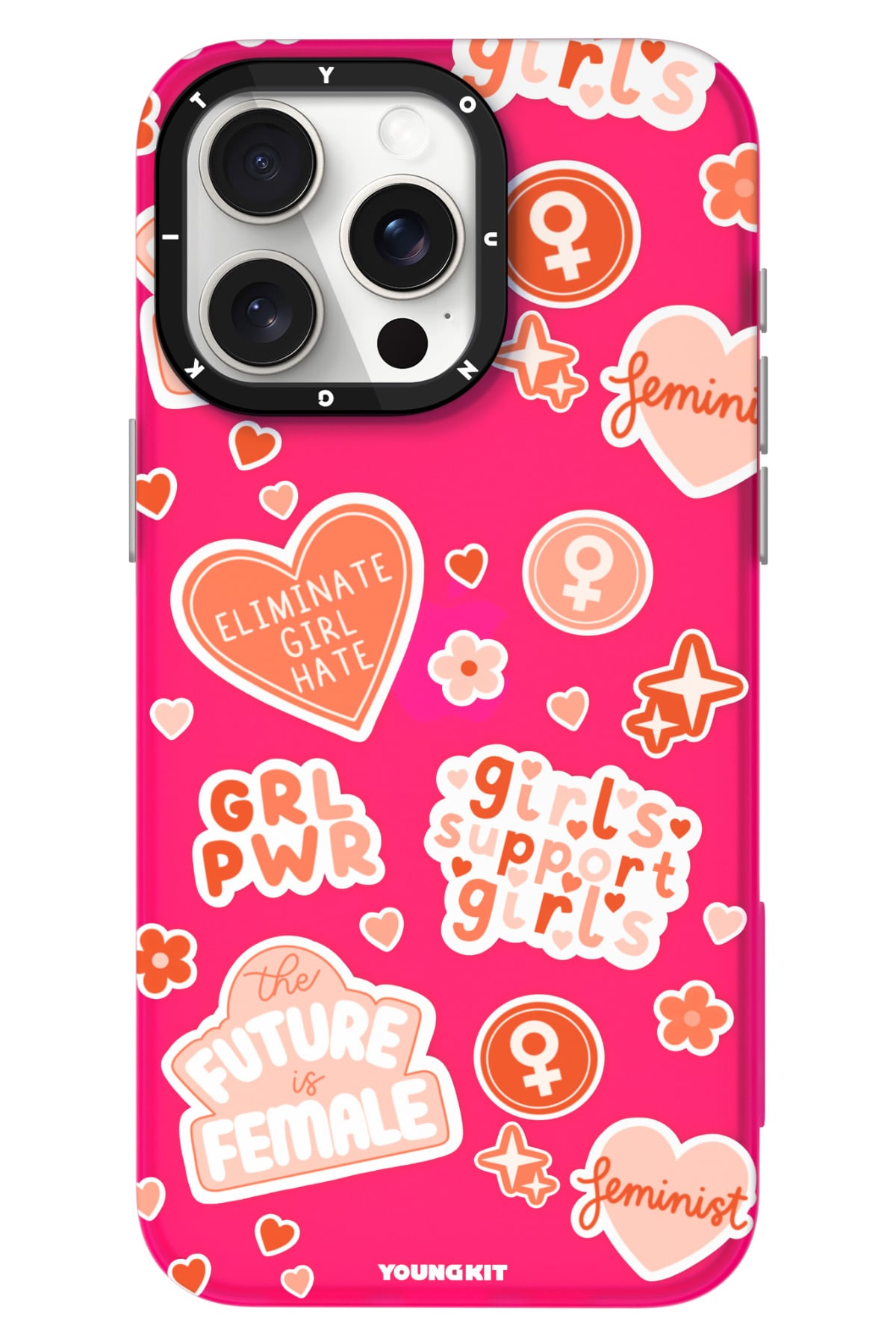 Youngkit Sweet Language Bethany Green Tasarımlı iPhone 13 Pro uyumlu Kılıf Pembe  Youngkit
