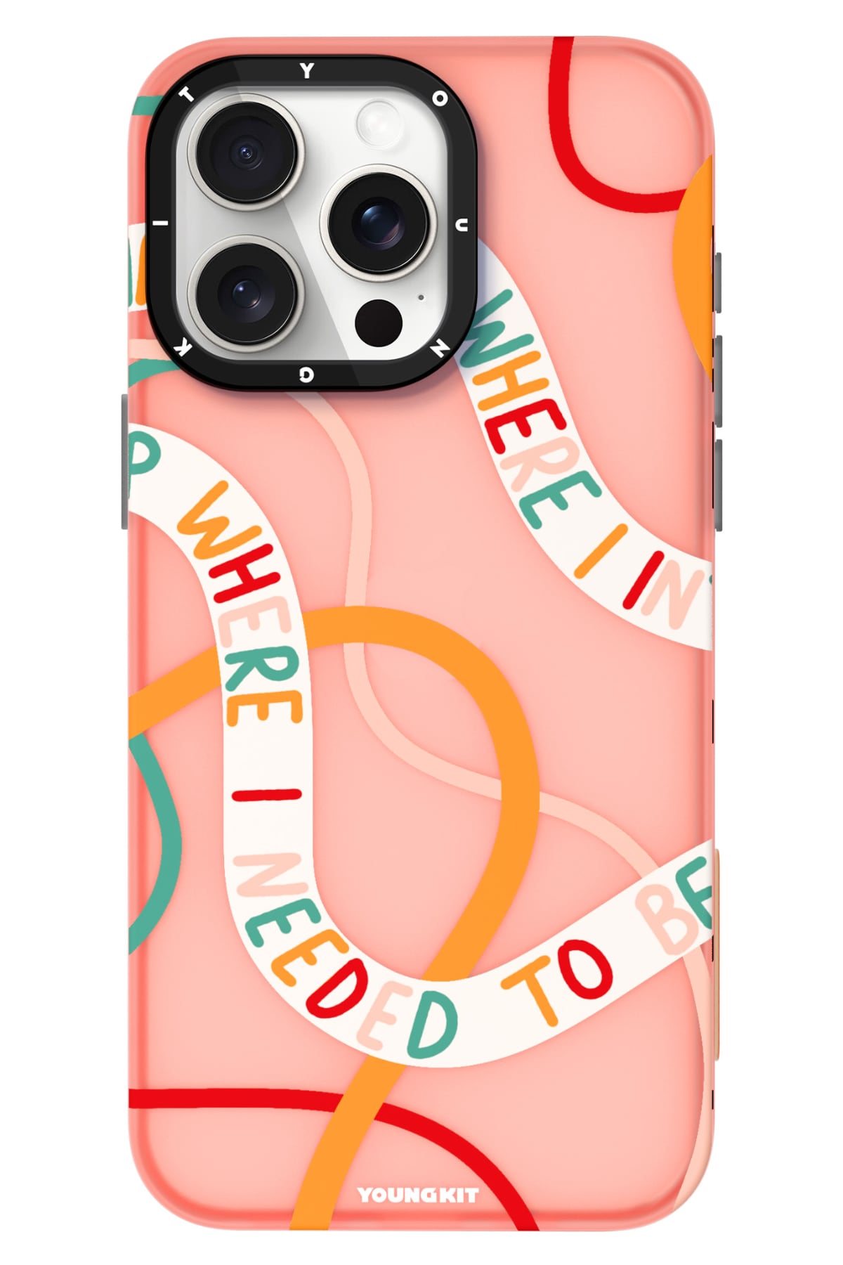 Youngkit Sweet Language Bethany Green Tasarımlı iPhone 13 Pro uyumlu Kılıf Kum Pembe  Youngkit