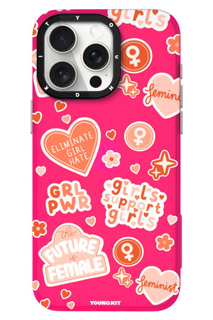 Youngkit Sweet Language Bethany Green Designed iPhone 14 Pro Compatible Case Pink 