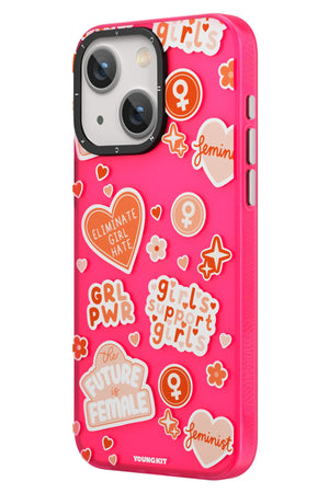 Youngkit Sweet Language Bethany Green Designed iPhone 15 Plus Compatible Case Pink 