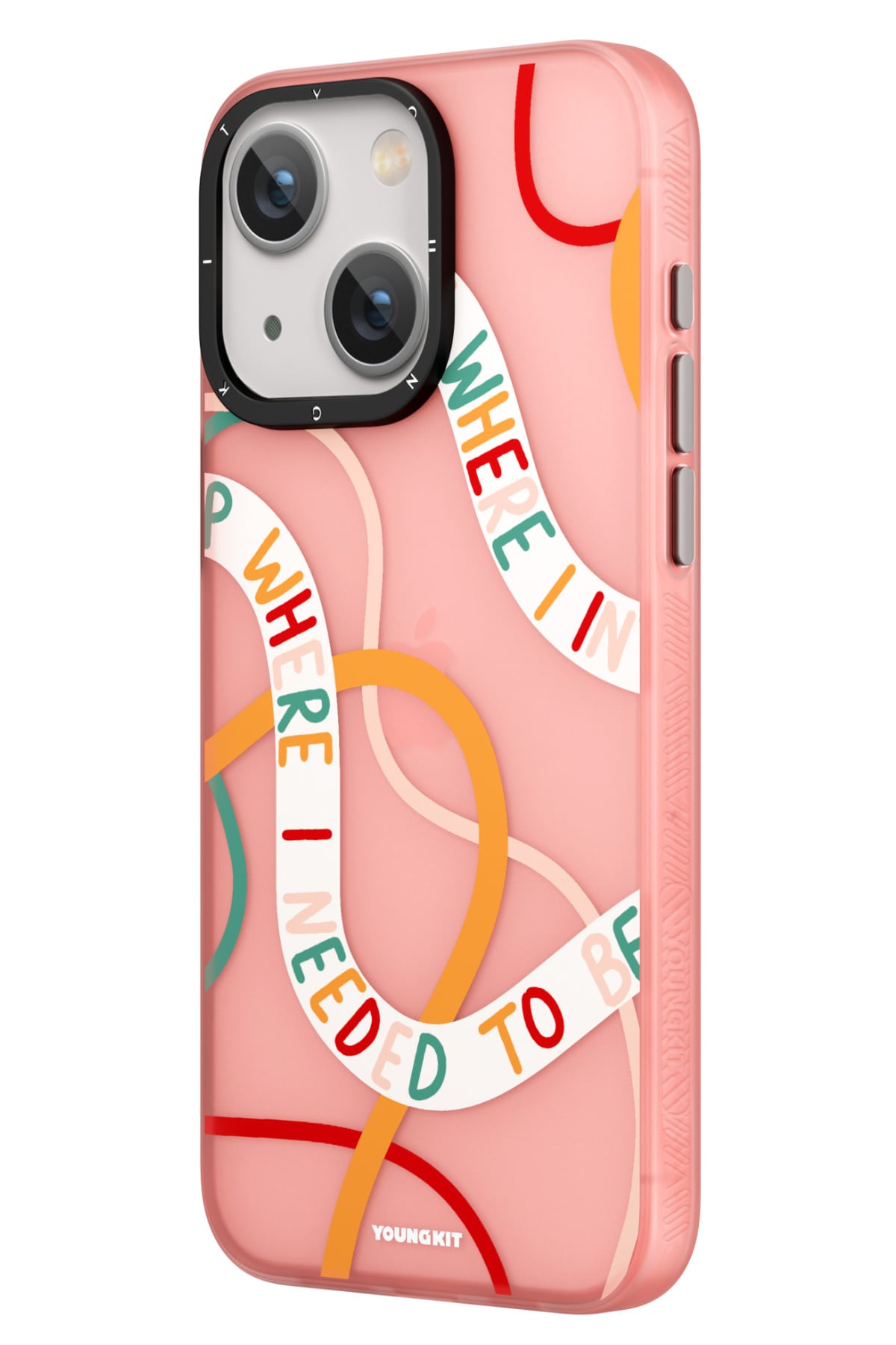 Youngkit Sweet Language Bethany Green Tasarımlı iPhone 15 Plus uyumlu Kılıf Kum Pembe  Youngkit