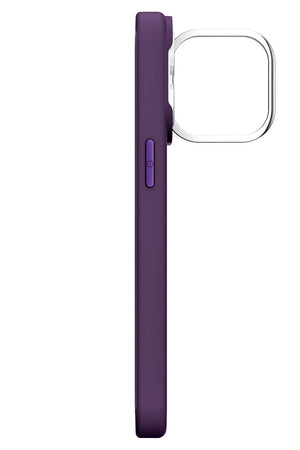Youngkit Bitty Cream iPhone 14 Pro Max Magsafe Uyumlu Standlı Silikon Kılıf Mor  Youngkit