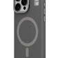 Youngkit Bitty Cream iPhone 15 Pro Magsafe Uyumlu Standlı Silikon Kılıf Gri  Youngkit