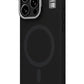 Youngkit Bitty Cream iPhone 15 Pro Max Magsafe Uyumlu Standlı Silikon Kılıf Siyah  Youngkit