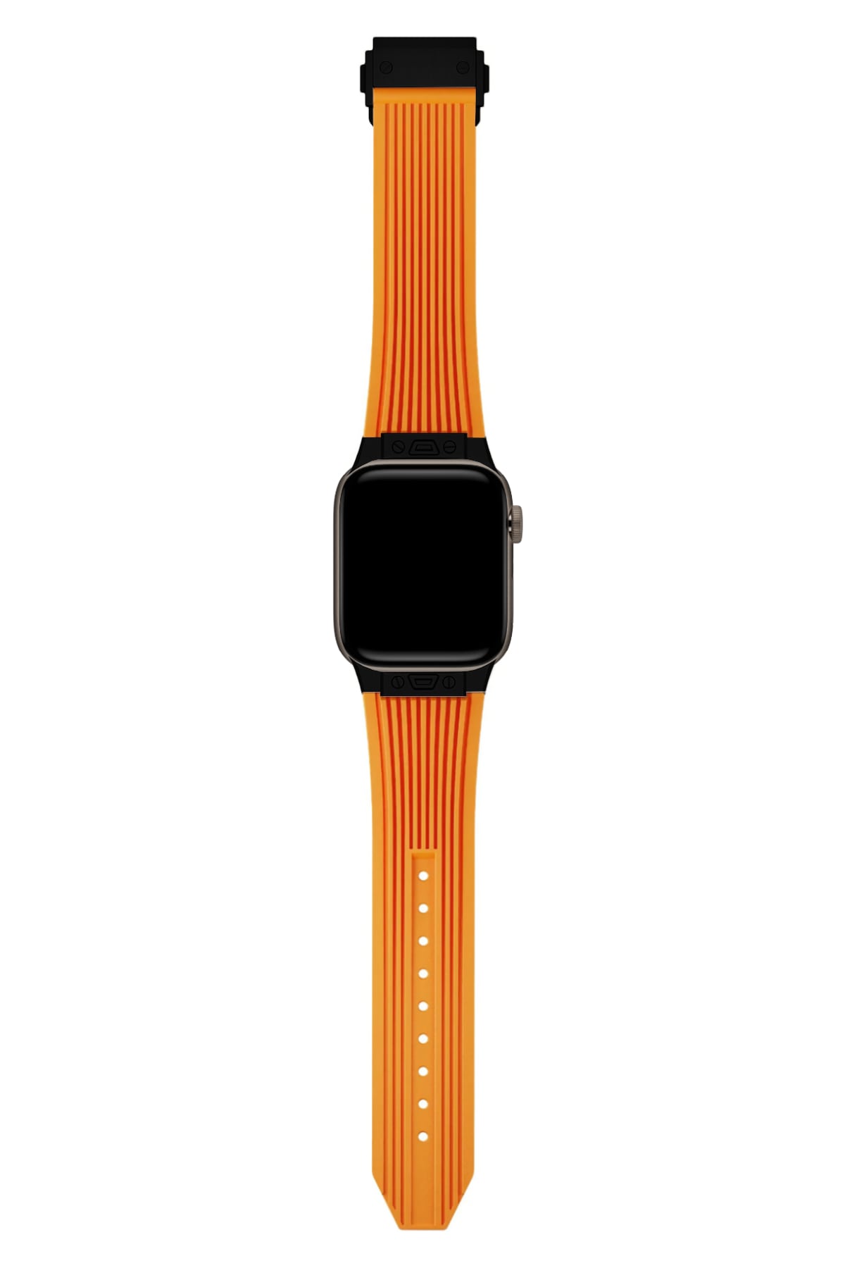 Apple Watch Uyumlu Streamlined Silikon Kordon Black Burnt  bikordon
