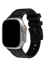 Apple Watch Ultra Uyumlu Royal Loop Rubber Kordon Black Coal  bikordon