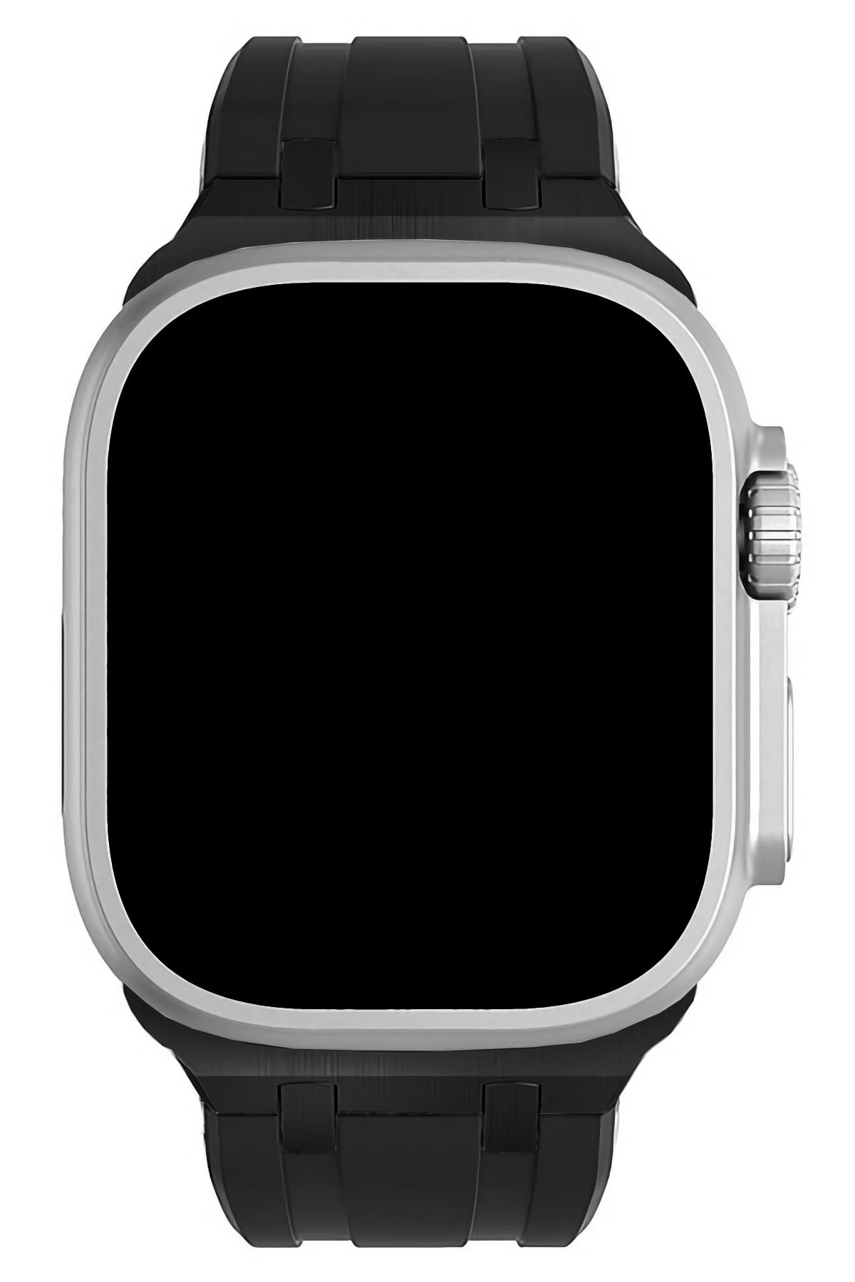 Apple Watch Ultra Uyumlu Royal Loop Rubber Kordon Black Coal  bikordon