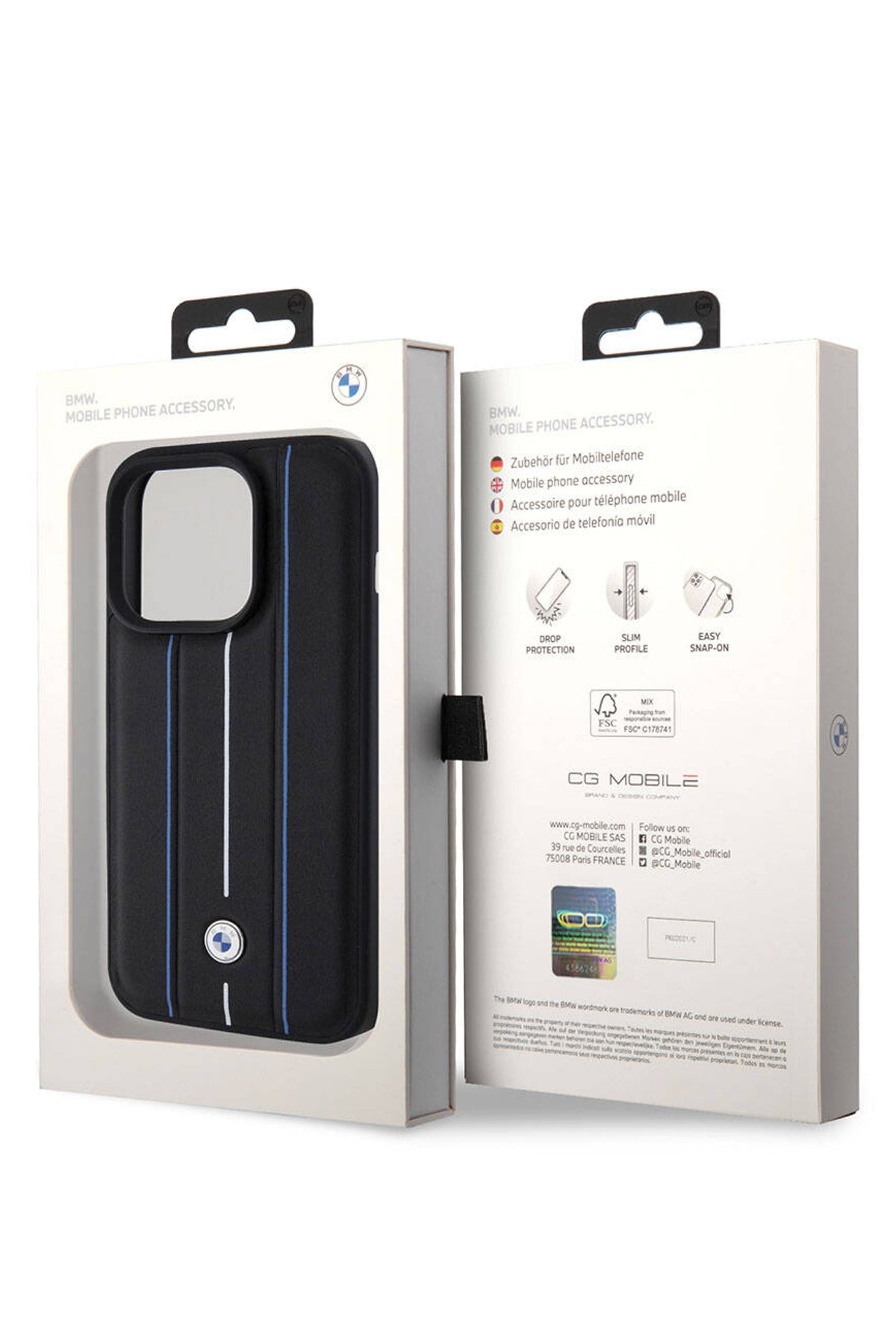 Apple iPhone 15 Pro uyumlu BMW Blue Lines Kılıf  BMW