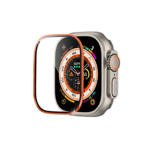 Apple Watch Ultra Uyumlu Metal Çerçeveli Ekran Koruyucu Butternut 49mm bikordon