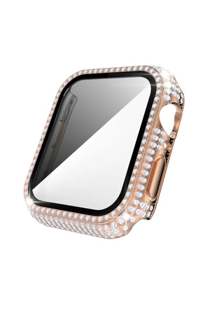 Apple Watch Uyumlu Ekran Koruyucu Full Taşlı Kasa Cantera  bikordon