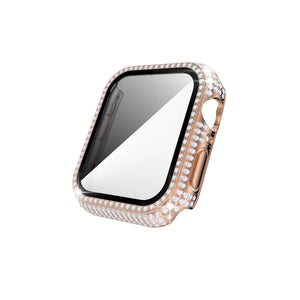 Apple Watch Uyumlu Ekran Koruyucu Full Taşlı Kasa Cantera  bikordon