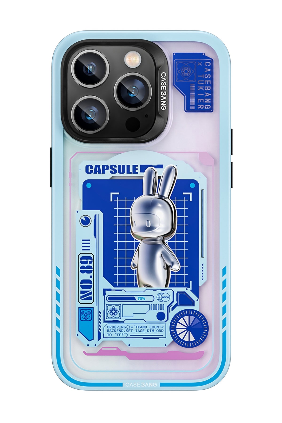 Benks Apple iPhone 14 Pro Casebang Rabbit Magsafe Mavi Kılıf