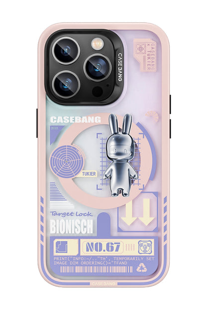 Benks Apple iPhone 14 Pro Casebang Rabbit Magsafe Pembe Kılıf