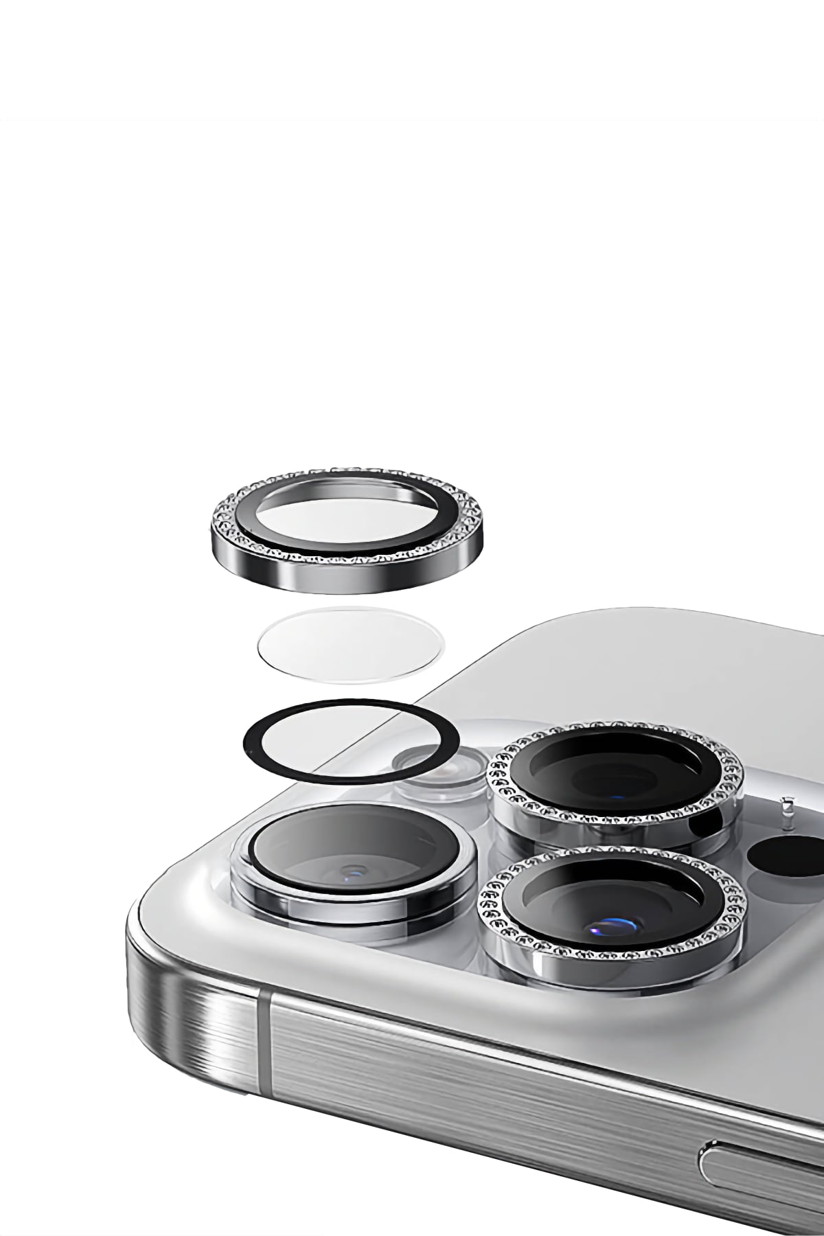 Casebang Gem iPhone 15 Serisi Kamera Lens Koruyucu  Casebang